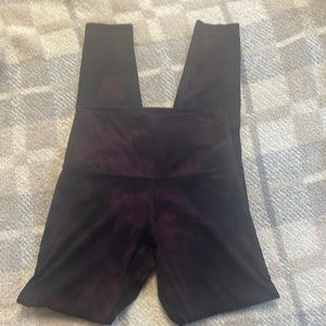 Purple and black tie dye lululemon align leggings